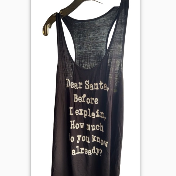 BLACK BEAR DANCE TANK SIZE M MEDIUM RUNS LARGE NWOT DEAR SANTA, BEFORE I EXPLAIN - Picture 5 of 12